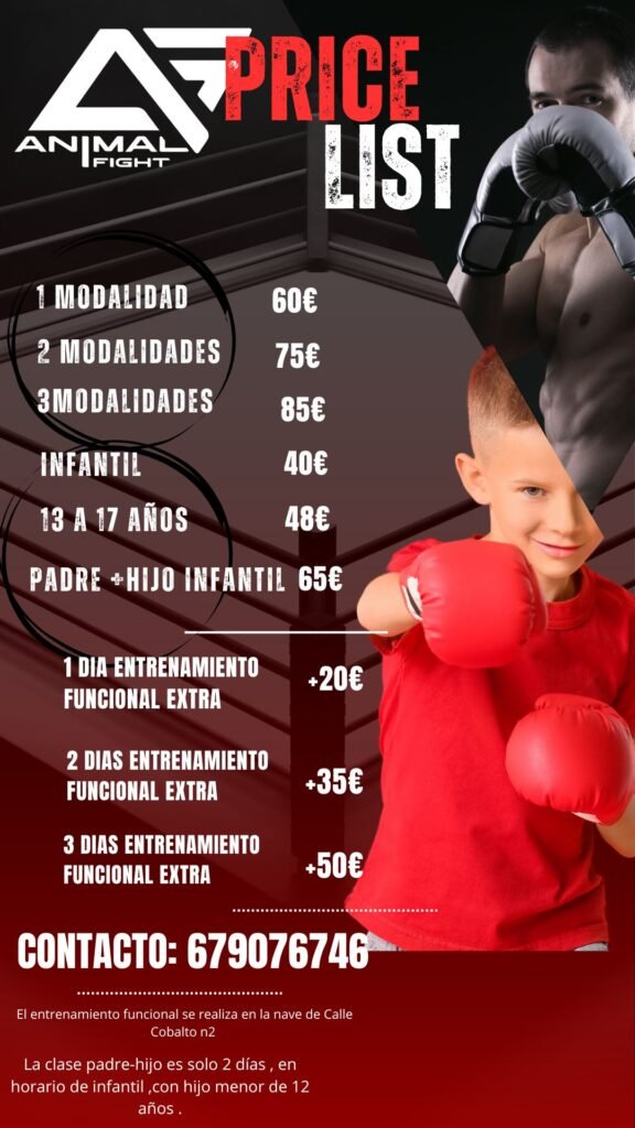 precios deporte de contacto